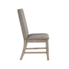 Ruth Dining Chair Set of 2 | Gray Polyester Padding | Nailhead Trim