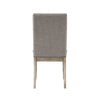 Ruth Dining Chair Set of 2 | Gray Polyester Padding | Nailhead Trim