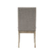 Ruth Dining Chair Set of 2 | Gray Polyester Padding | Nailhead Trim