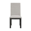 Lory Dining Side Chair Set of 2 | Gray Textured Polyester | High Back