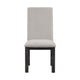 Lory Dining Side Chair Set of 2 | Gray Textured Polyester | High Back