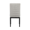 Lory Dining Side Chair Set of 2 | Gray Textured Polyester | High Back