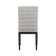 Lory Dining Side Chair Set of 2 | Gray Textured Polyester | High Back