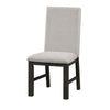 Lory Dining Side Chair Set of 2 | Gray Textured Polyester | High Back