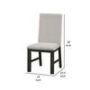 Lory Dining Side Chair Set of 2 | Gray Textured Polyester | High Back