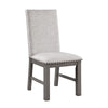 Hoso Dining Side Chair Set of 2 | Beige | Wood Frame | Nailhead Trim