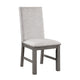 Hoso Dining Side Chair Set of 2 | Beige | Wood Frame | Nailhead Trim