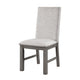Hoso Dining Side Chair Set of 2 | Beige | Wood Frame | Nailhead Trim