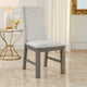 Hoso Dining Side Chair Set of 2 | Beige | Wood Frame | Nailhead Trim