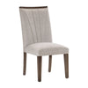 Olia Dining Side Chair Set of 2 | Gray Polyester | Straight Wood Legs