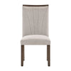 Olia Dining Side Chair Set of 2 | Gray Polyester | Straight Wood Legs