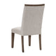 Olia Dining Side Chair Set of 2 | Gray Polyester | Straight Wood Legs