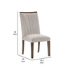 Olia Dining Side Chair Set of 2 | Gray Polyester | Straight Wood Legs