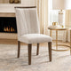 Olia Dining Side Chair Set of 2 | Gray Polyester | Straight Wood Legs