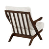 Lexi Accent Chair | Pascal Brown Slat Back | Foam Cushions | Beige Chenille