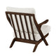 Lexi Accent Chair | Pascal Brown Slat Back | Foam Cushions | Beige Chenille