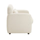 Oham Accent Chair w Lumbar Pillow & Track Arms | Beige Boucle