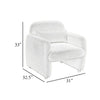 Oham Accent Chair w Lumbar Pillow & Track Arms | Taupe Brown Boucle