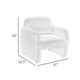 Oham Accent Chair w Lumbar Pillow & Track Arms | Taupe Brown Boucle