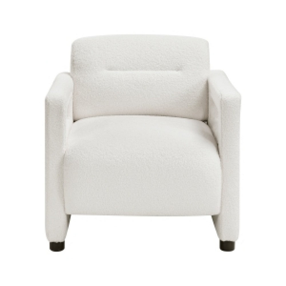 Osy Accent Armchair | Cutout Track Arms | Foam Fill Beige Boucle