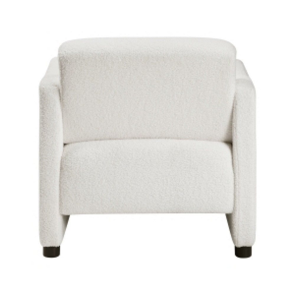 Osy Accent Armchair | Cutout Track Arms | Foam Fill Beige Boucle