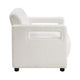 Osy Accent Armchair | Cutout Track Arms | Foam Fill Beige Boucle