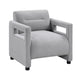 Osy Accent Armchair | Cutout Track Arms | Foam Fill Gray Boucle