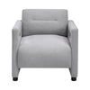 Osy Accent Armchair | Cutout Track Arms | Foam Fill Gray Boucle