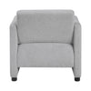 Osy Accent Armchair | Cutout Track Arms | Foam Fill Gray Boucle