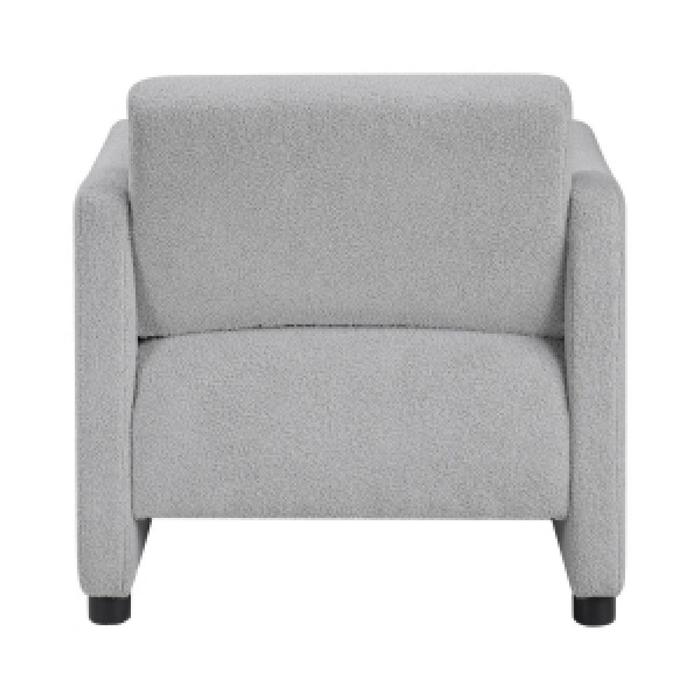 Osy Accent Armchair | Cutout Track Arms | Foam Fill Gray Boucle