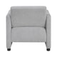 Osy Accent Armchair | Cutout Track Arms | Foam Fill Gray Boucle