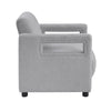 Osy Accent Armchair | Cutout Track Arms | Foam Fill Gray Boucle