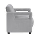 Osy Accent Armchair | Cutout Track Arms | Foam Fill Gray Boucle