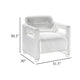Osy Accent Armchair | Cutout Track Arms | Foam Fill Gray Boucle
