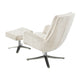 Arko 2pc Swivel Chair & Ottoman Set | Beige Chenille | Silver Star Base