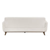 Tina Sofa | 3 Seater Tufted Back | Foam Fill Beige Polyester | Brown Wood