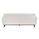 Tina Sofa | 3 Seater Tufted Back | Foam Fill Beige Polyester | Brown Wood