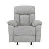 Juma Manual Rocker Reclining Chair | Pillow Arms | Tufted Gray Chenille