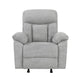 Juma Manual Rocker Reclining Chair | Pillow Arms | Tufted Gray Chenille