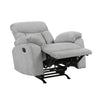 Juma Manual Rocker Reclining Chair | Pillow Arms | Tufted Gray Chenille