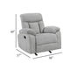 Juma Manual Rocker Reclining Chair | Pillow Arms | Tufted Gray Chenille
