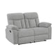 Juma Loveseat | Plush Pillow Top Arms | Soft Tufted Gray Chenille
