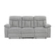 Juma Loveseat | Plush Pillow Top Arms | Soft Tufted Gray Chenille