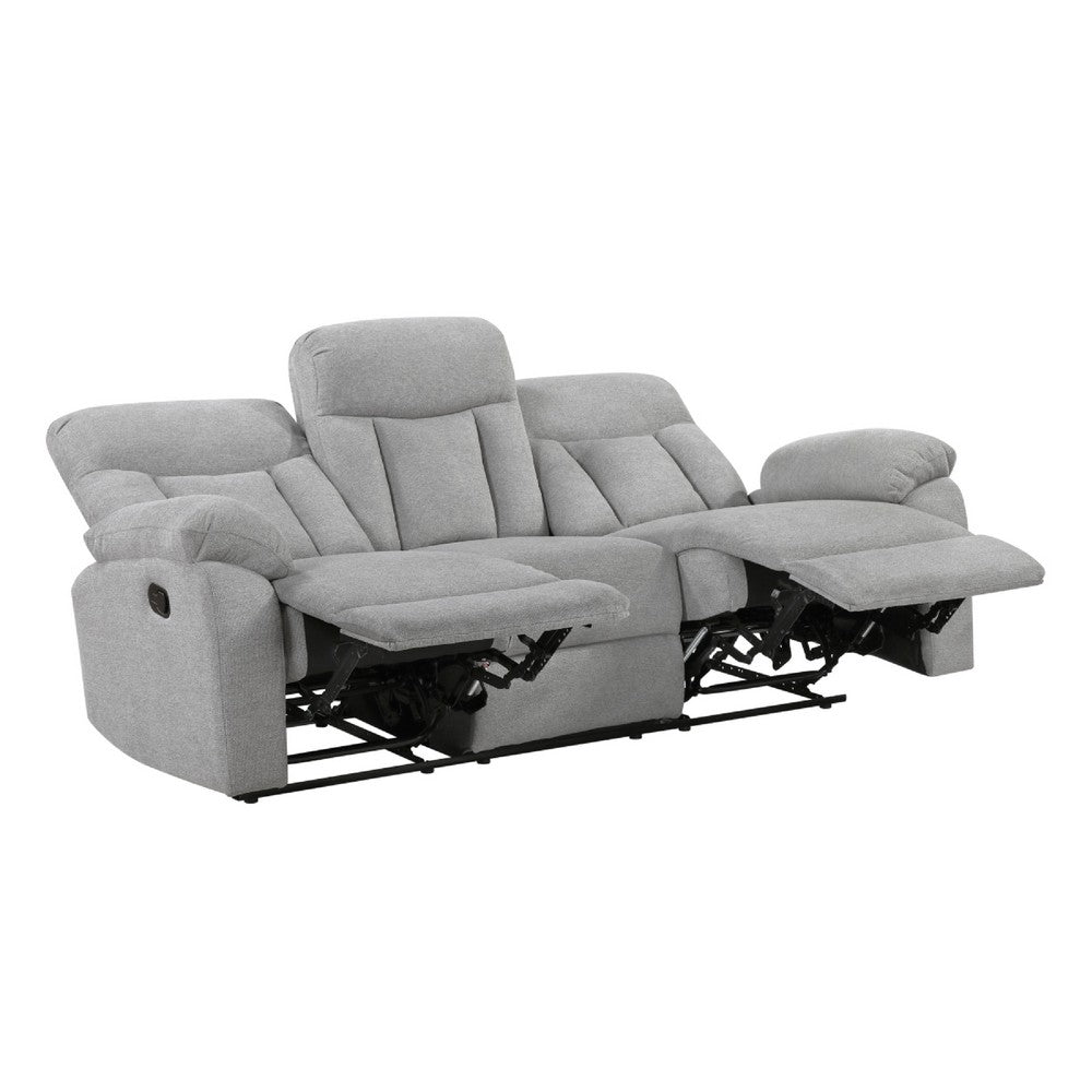 Juma Loveseat | Plush Pillow Top Arms | Soft Tufted Gray Chenille