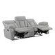 Juma Loveseat | Plush Pillow Top Arms | Soft Tufted Gray Chenille