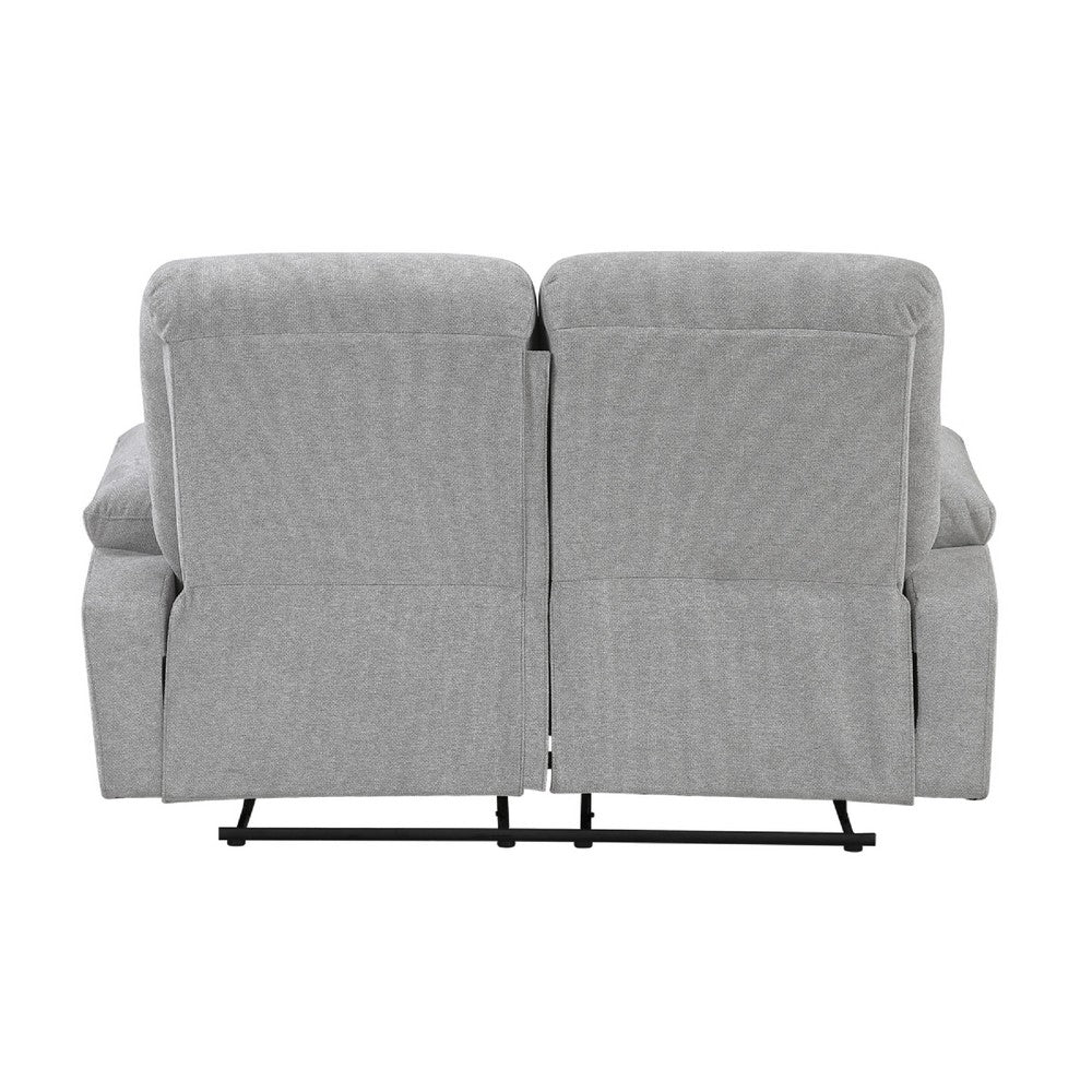 Juma Loveseat | Plush Pillow Top Arms | Soft Tufted Gray Chenille