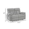 Juma Loveseat | Plush Pillow Top Arms | Soft Tufted Gray Chenille