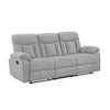 Juma Sofa | 3 Seater | Plush Pillow Top Arms | Soft Tufted Gray Chenille