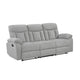 Juma Sofa | 3 Seater | Plush Pillow Top Arms | Soft Tufted Gray Chenille