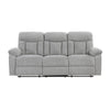 Juma Sofa | 3 Seater | Plush Pillow Top Arms | Soft Tufted Gray Chenille